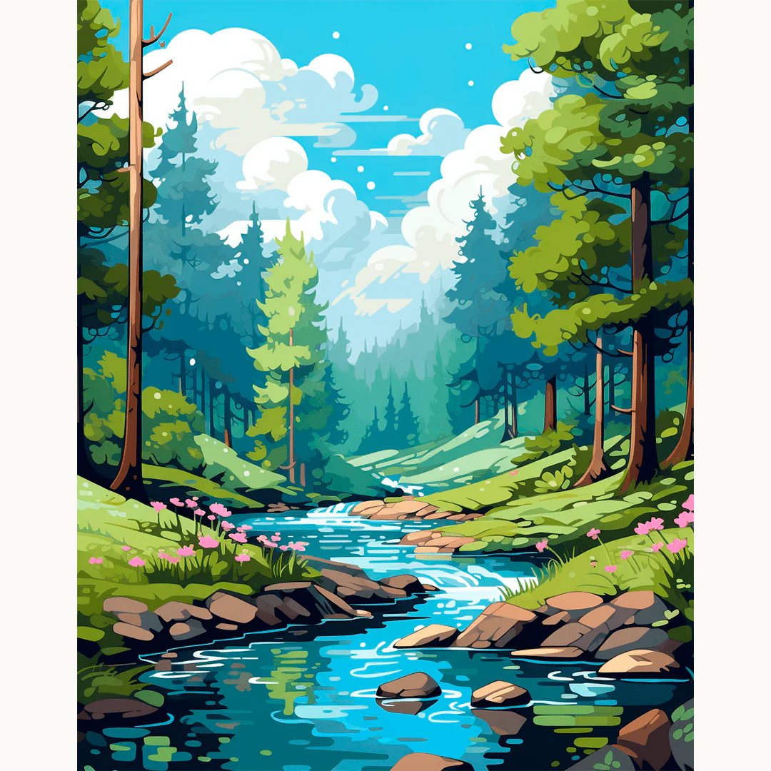 Forest Stream Serenity - Image 2