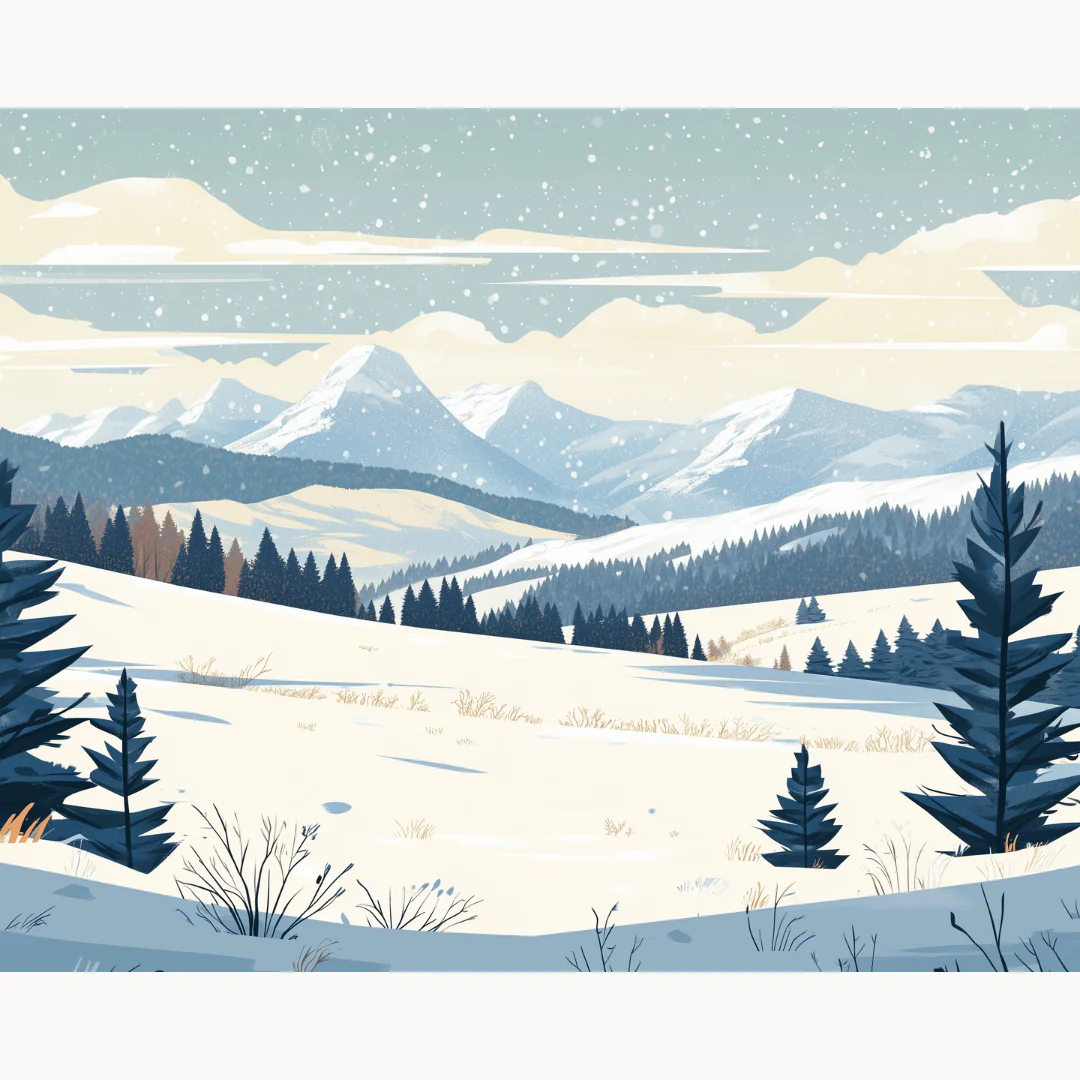 Snow Covered Meadow - Image 2