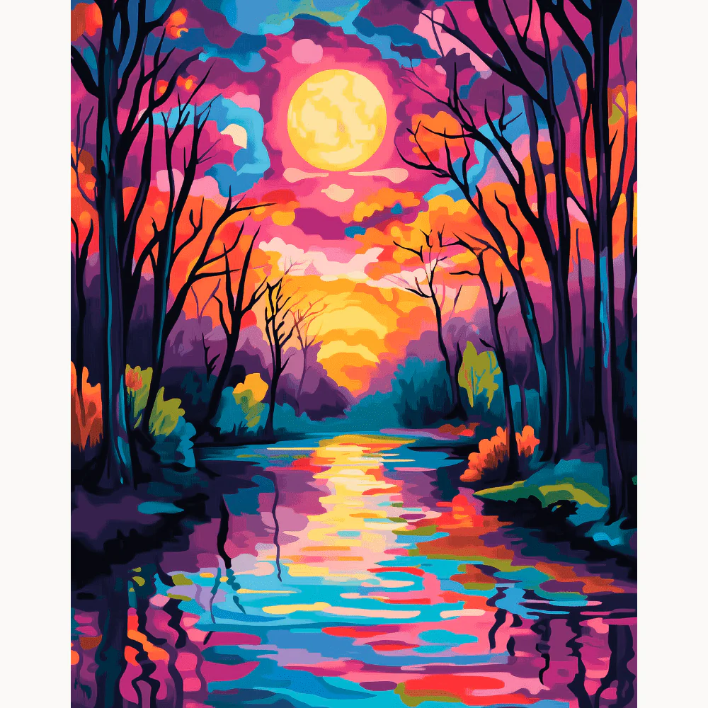 Tranquil Colored Lake - Image 2